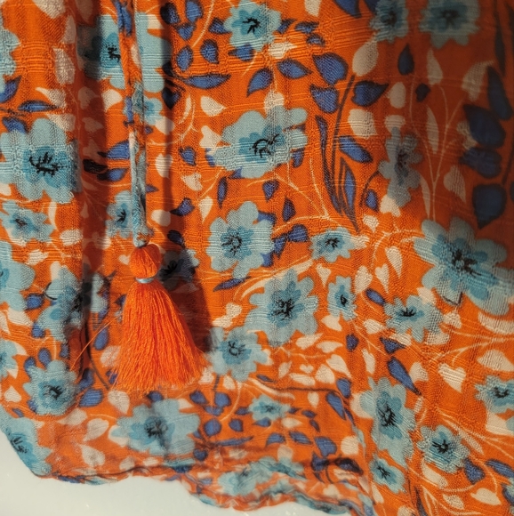 Burnt Orage Floral Top - Picture 4 of 6